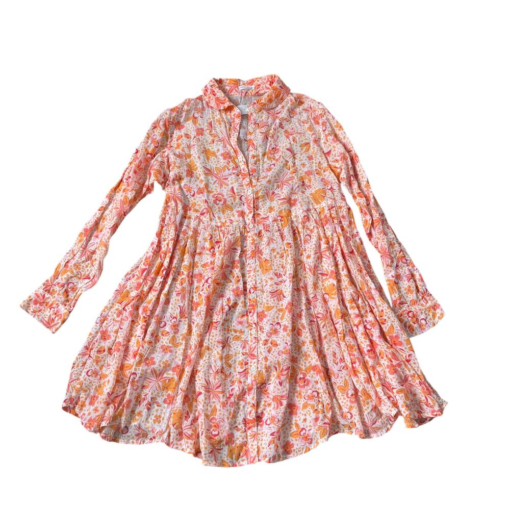 NEW Poupette St Barth Lili Mini Dress Cover-Up Shirtdress